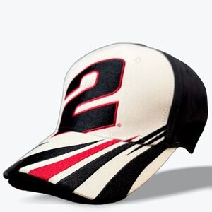 Team Penske NASCAR Driver Adjustable Hat White Big Number 2 Brad Keselowski Cap